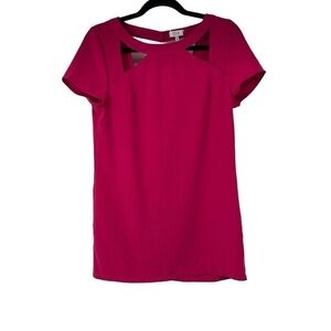 Tobi Hot Pink Neck Back Cut Outs Mini Dress